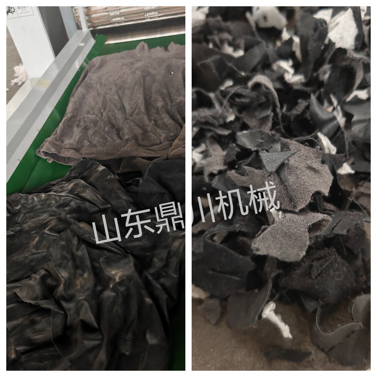 牛皮布废布料粉碎效果