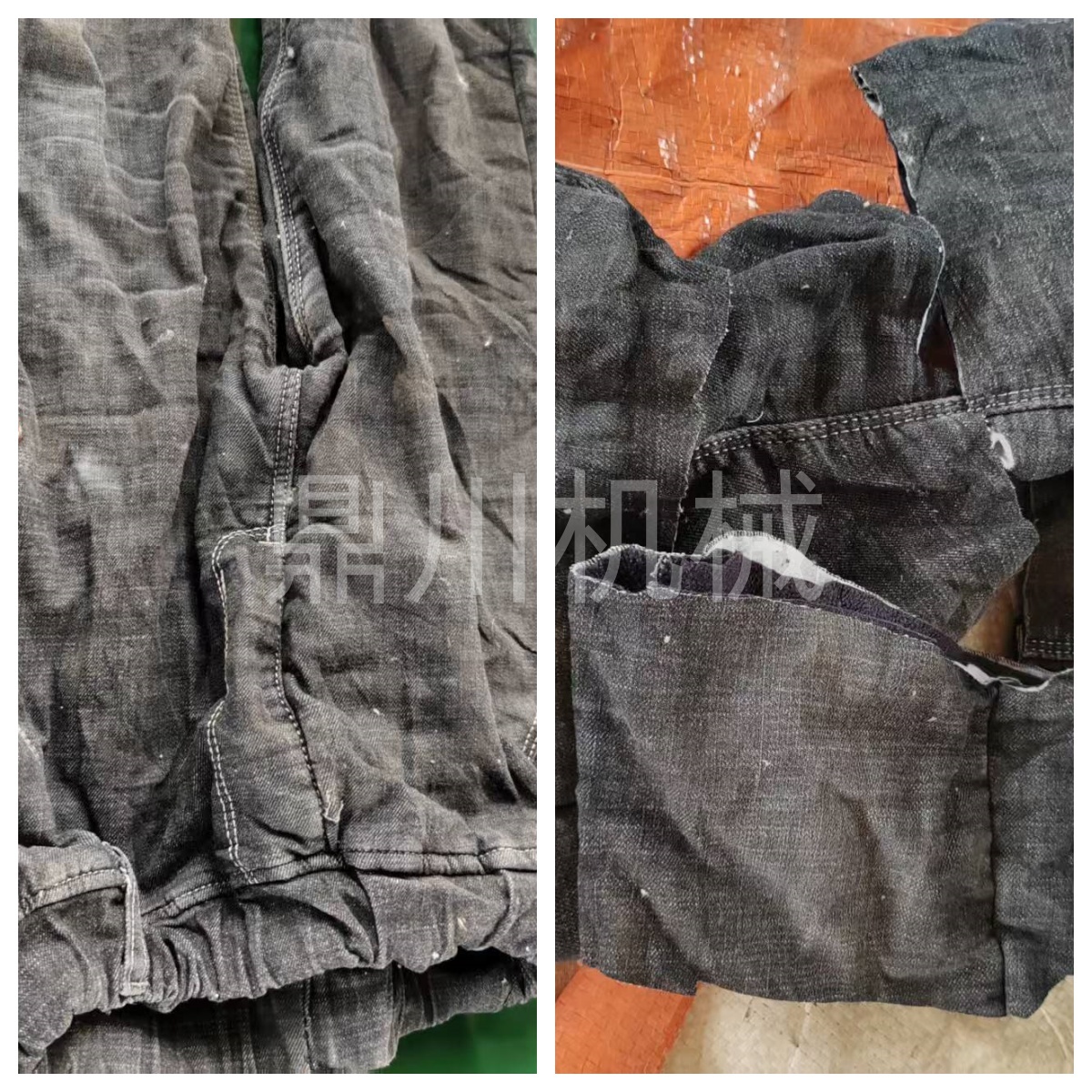 牛仔裤切段对比