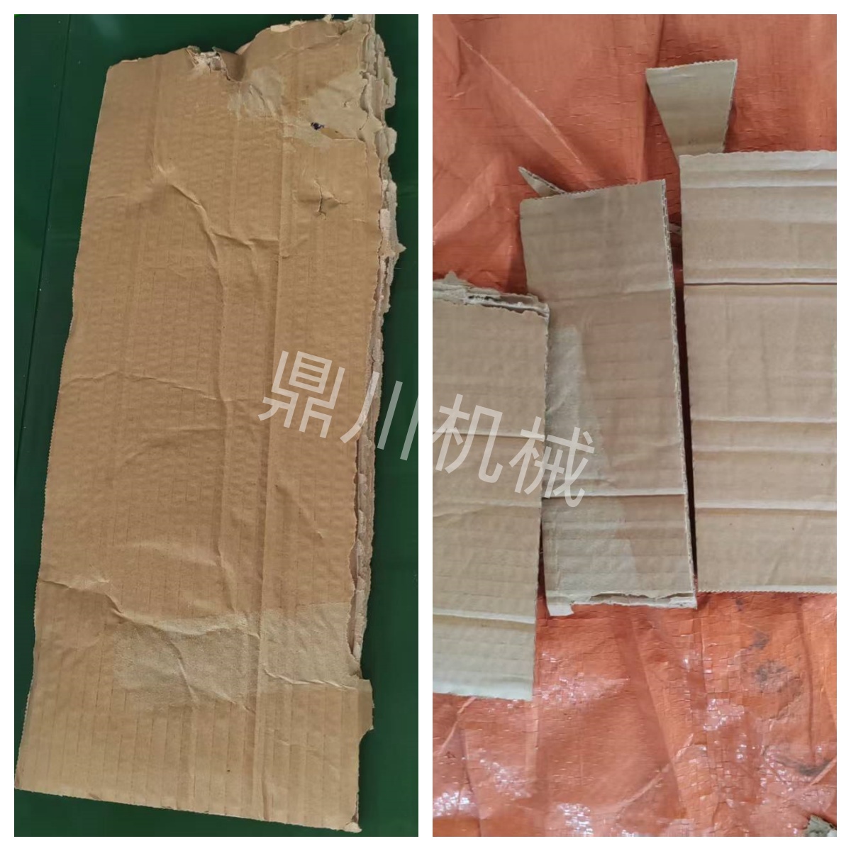 纸壳子切段对比